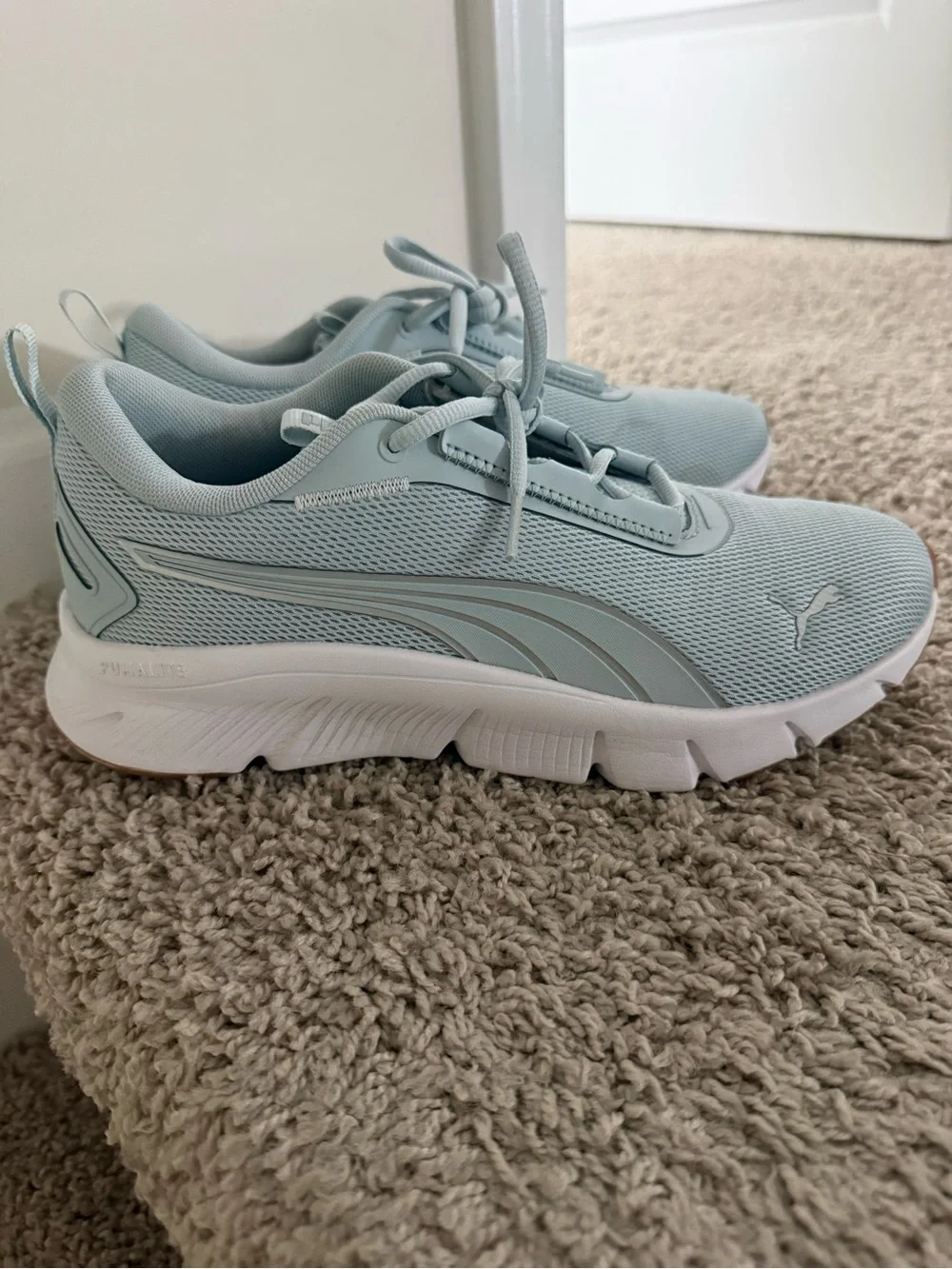 Women’s Light Blue Mesh Athletic Puma Sneakers